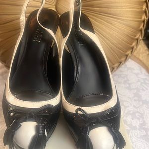 Shoes by Lauren Ralph Lauren Black and white heels very size 7 1/2